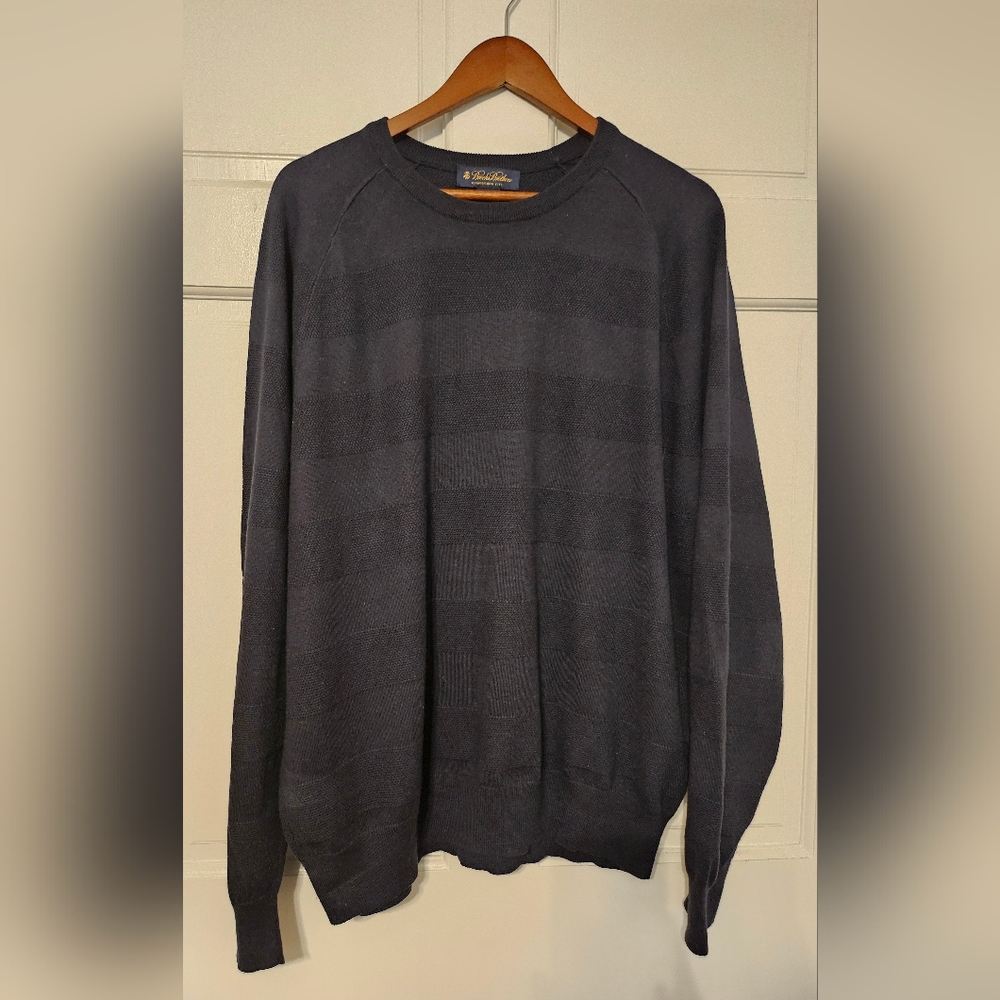 Brooks Brothers Men's Crew Neck Sweater Blue XL